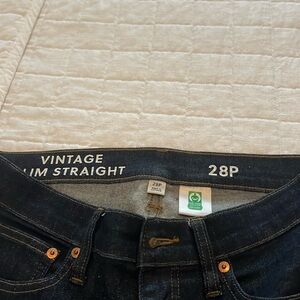 Vintage slim straight JCrewdark denim